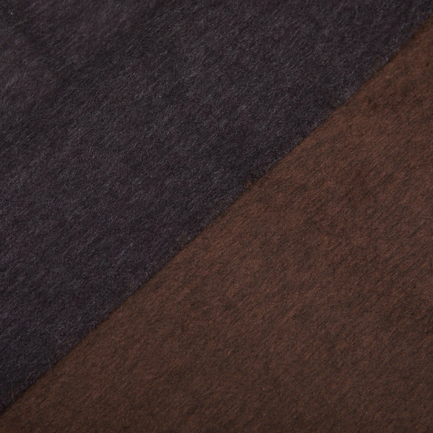 Anthracite Brown Two-Sided Silk Cashmere Scarf