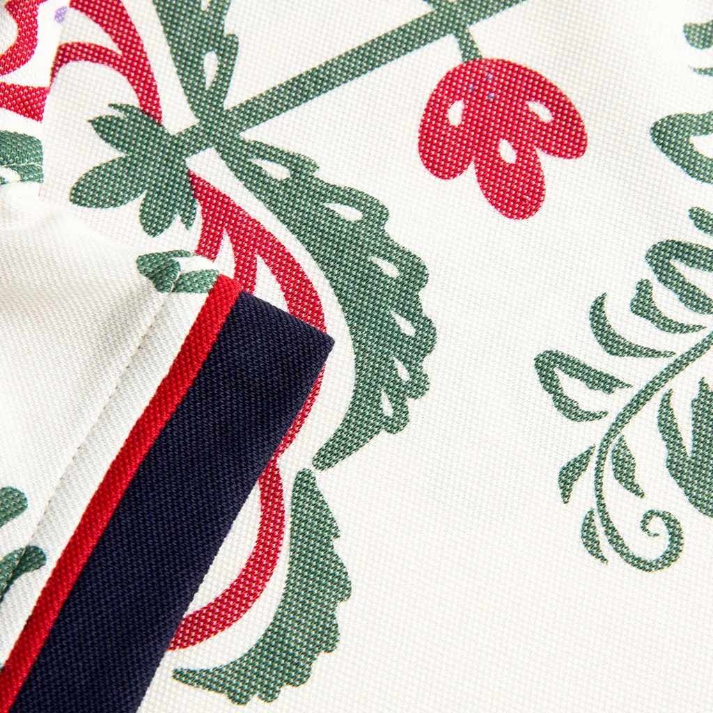 Baroque Pique Polo | Rio Red Floral