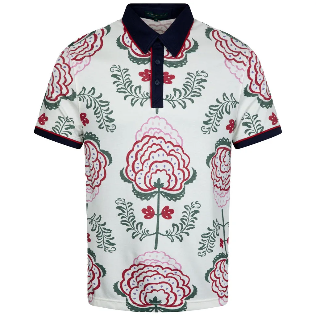 Baroque Pique Polo | Rio Red Floral