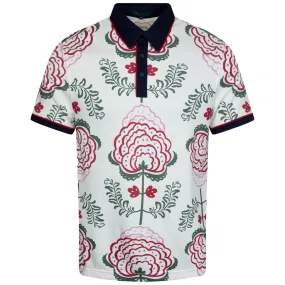 Baroque Pique Polo | Rio Red Floral