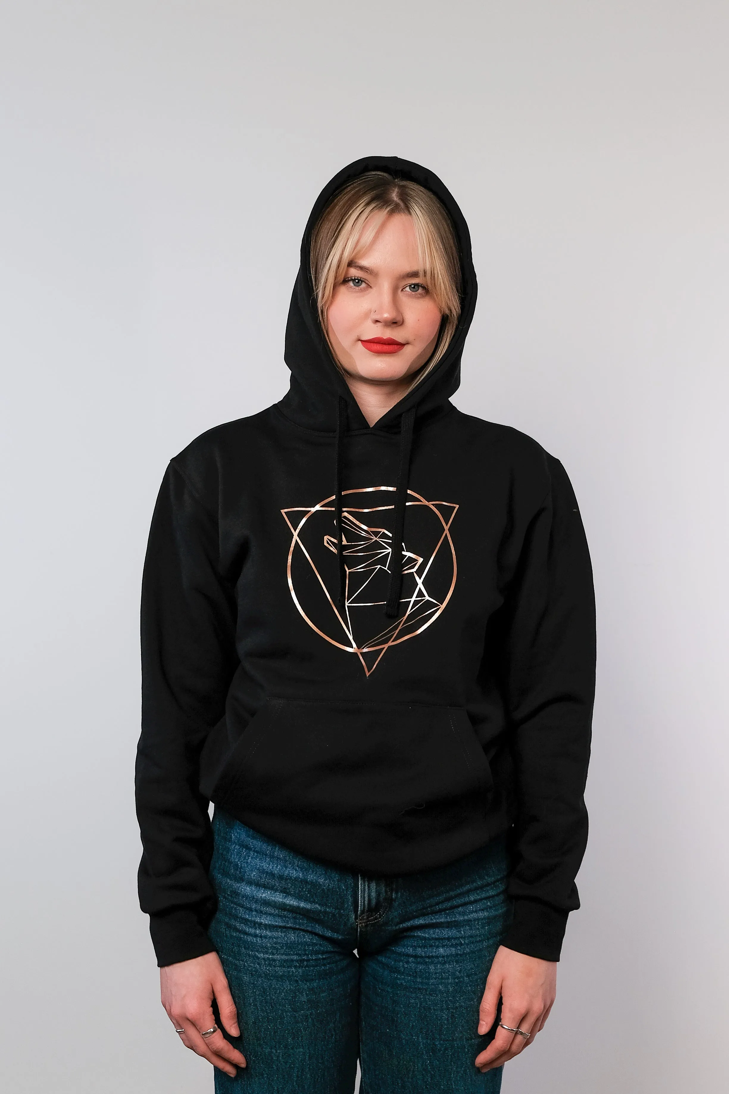 Bermuda Hoodie Rose Gold Black