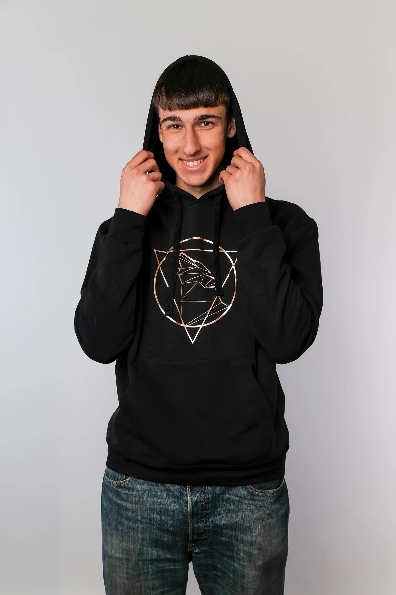 Bermuda Hoodie Rose Gold Black