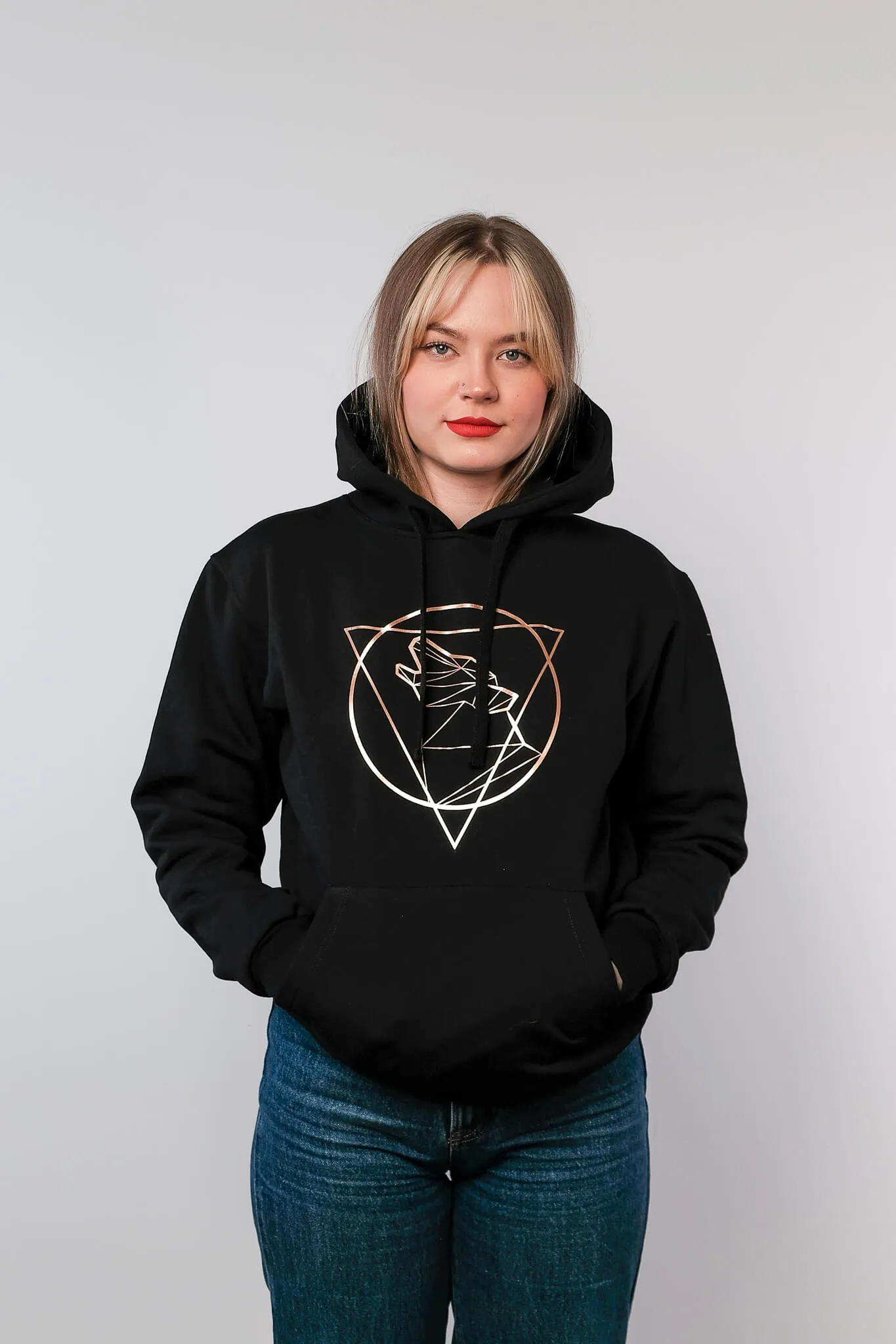 Bermuda Hoodie Rose Gold Black