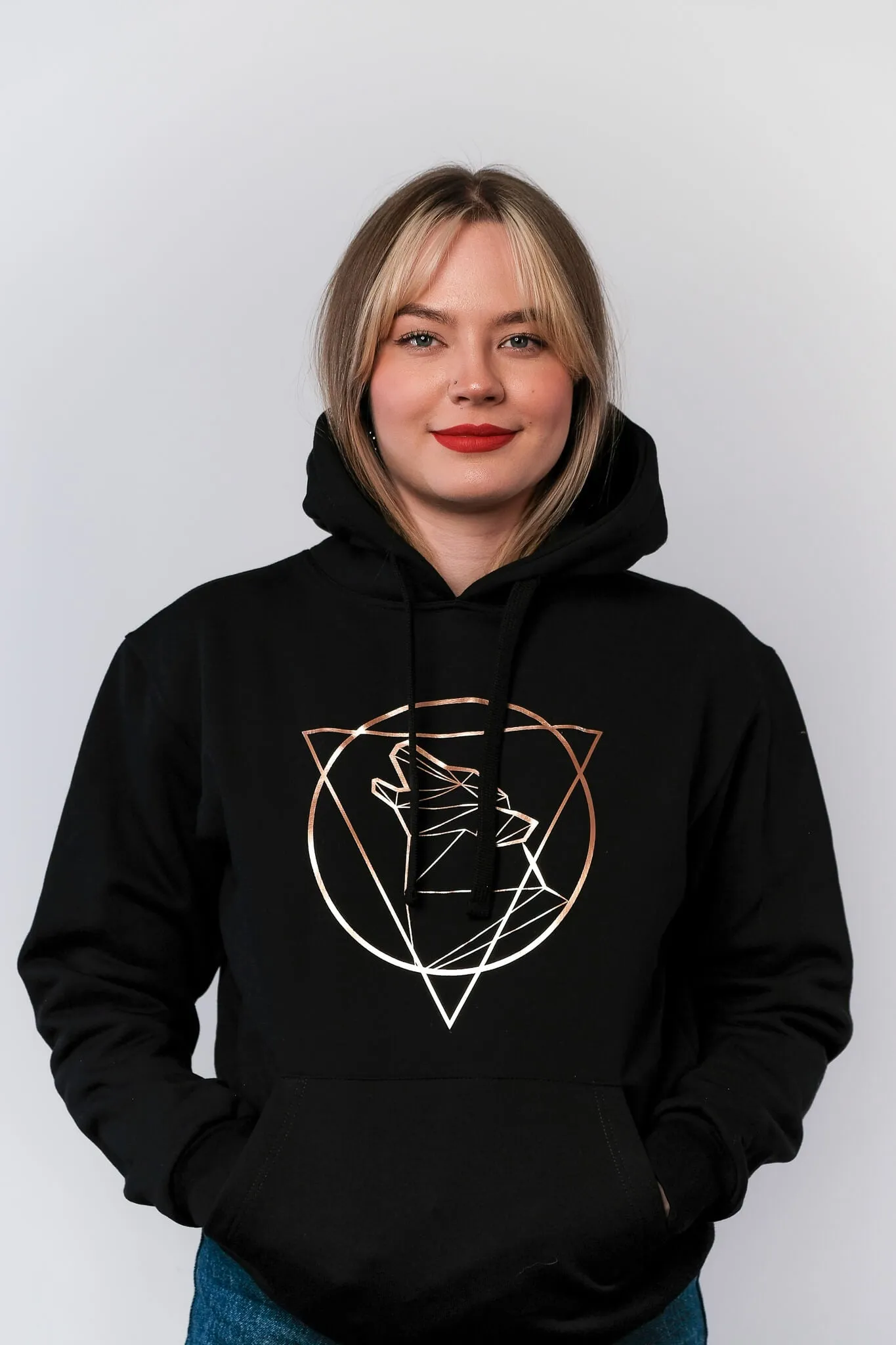Bermuda Hoodie Rose Gold Black