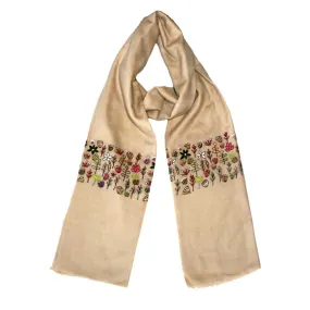 Better World Arts Scarf With Needlework