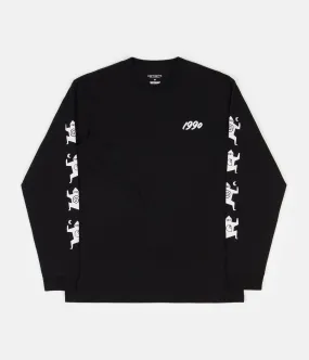 Carhartt x Relevant Parties Ninja Tune Long Sleeve T-Shirt - Black / White