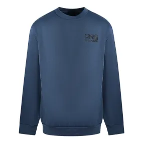 Cavalli Class Print Logo Navy Blue Jumper