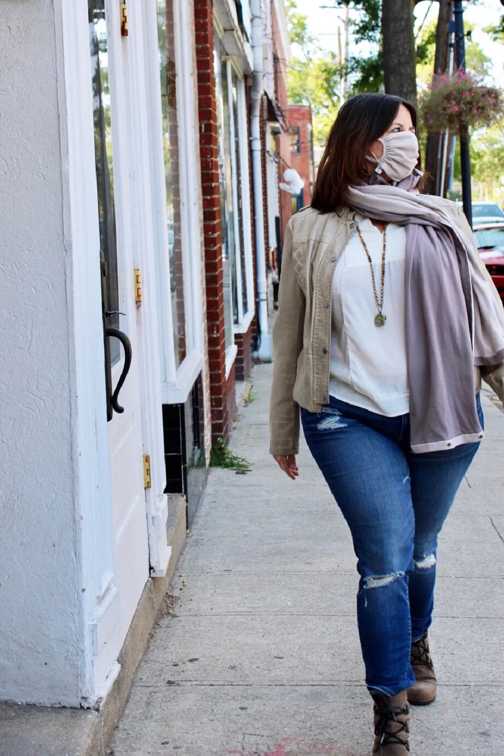Christine Mammes Mask & Scarf with Snaps