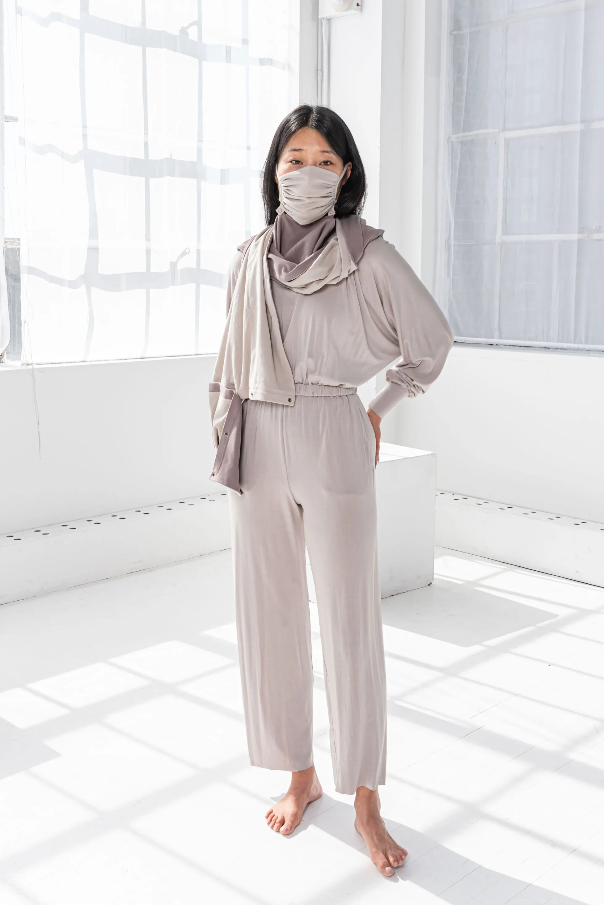 Christine Mammes Mask & Scarf with Snaps