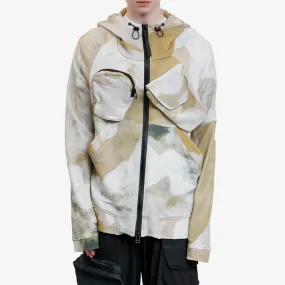 Contrasting Utility Zip Hoodie