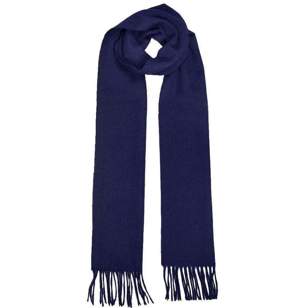 Dents Lambswool Scarf - Navy