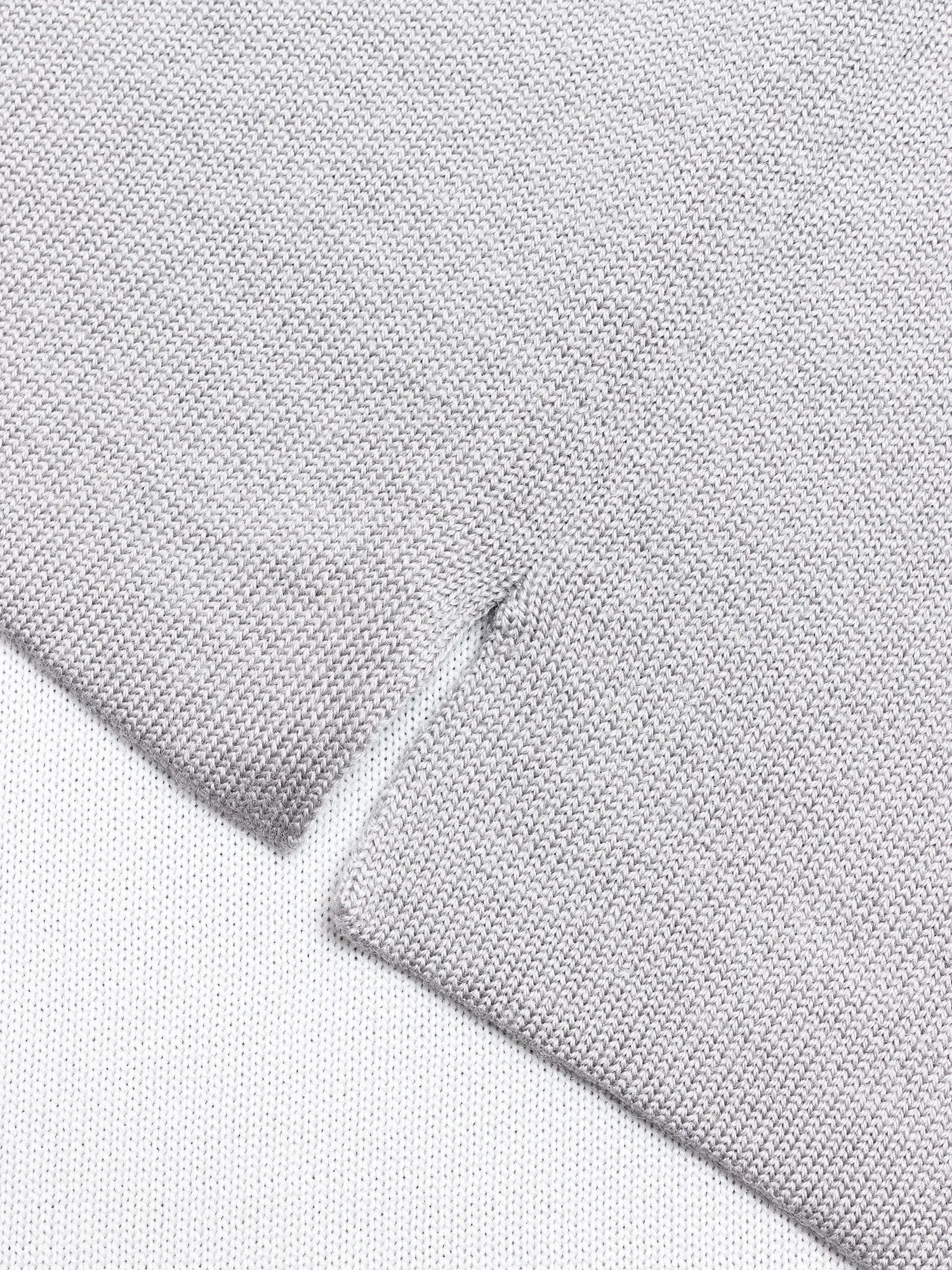 Double Face Wool Crewneck Sweater in Grey