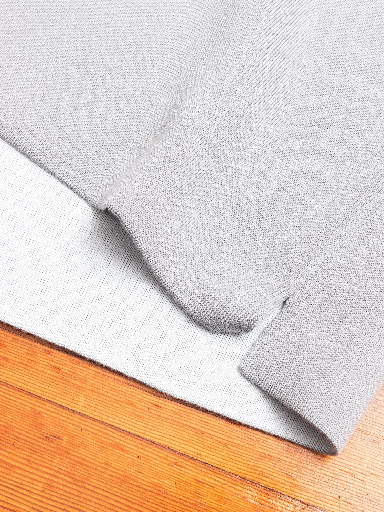 Double Face Wool Crewneck Sweater in Grey