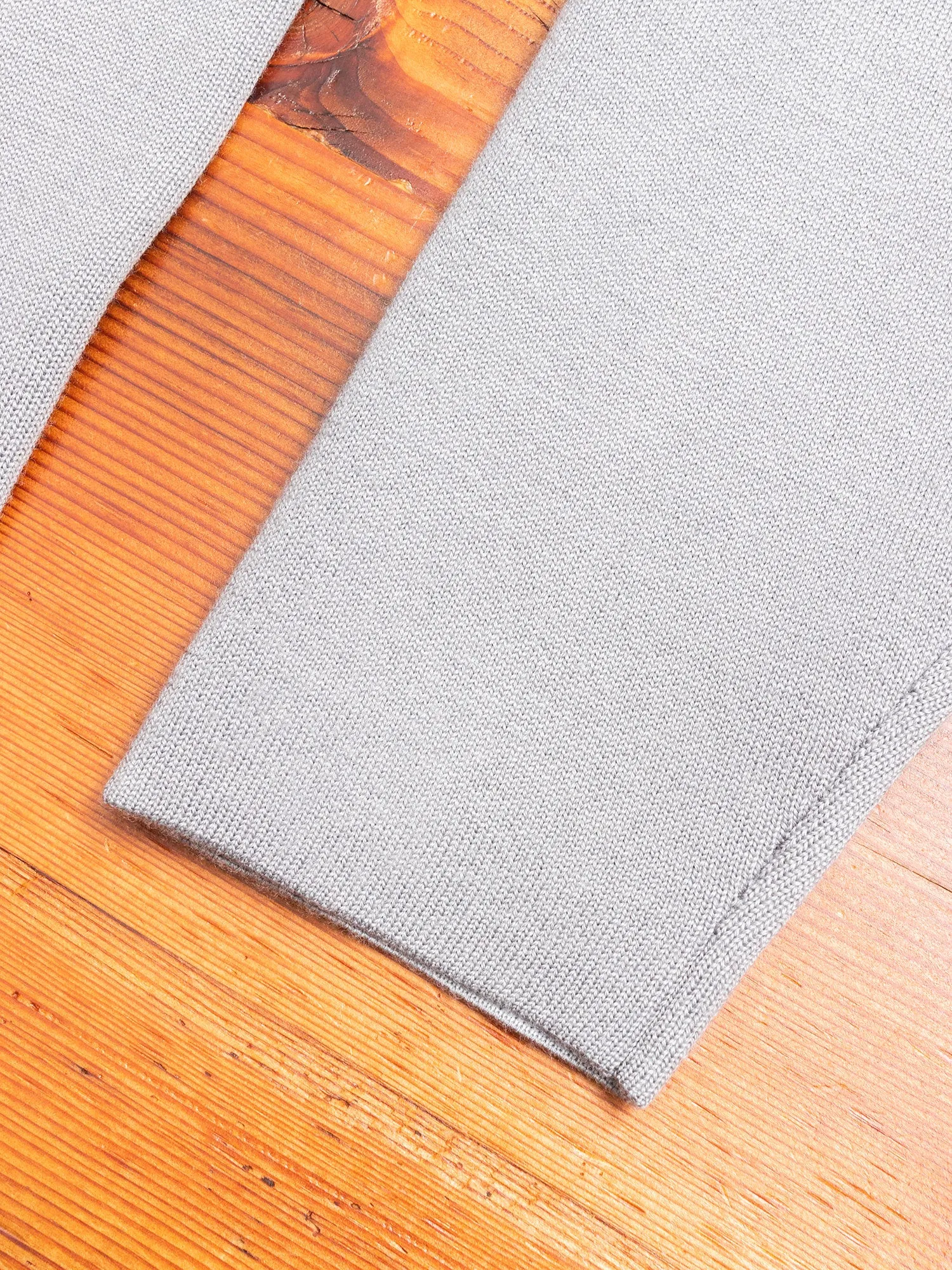 Double Face Wool Crewneck Sweater in Grey