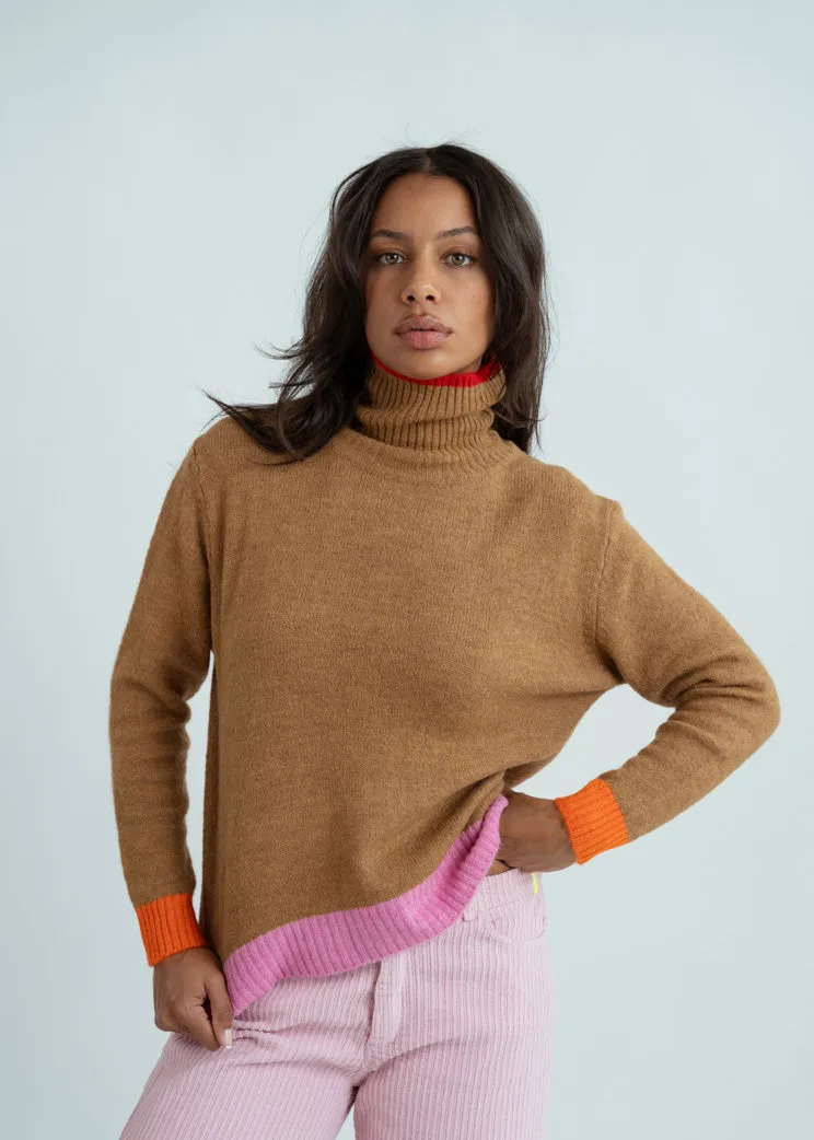 Dr. Bloom Camel Prince Jersey Sweater