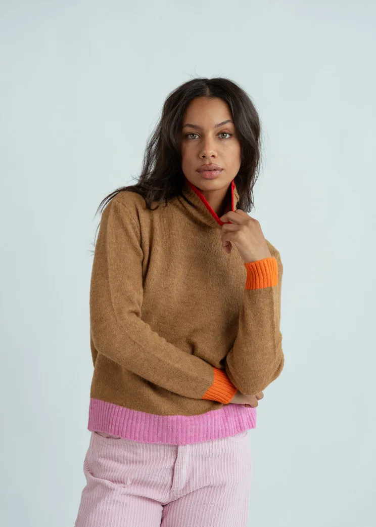 Dr. Bloom Camel Prince Jersey Sweater