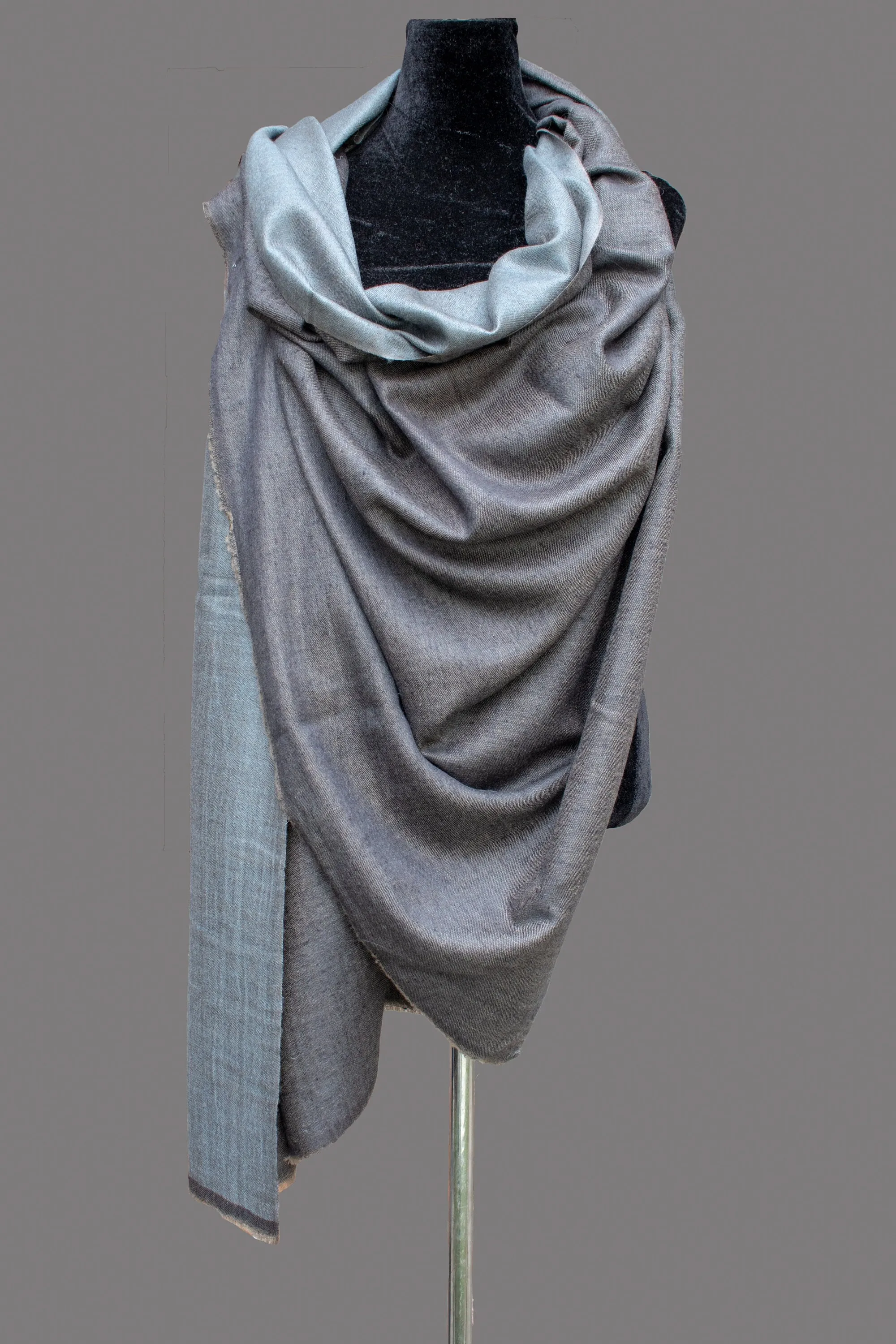 Dual Shade (Reversible) Pure Pashmina/Cashmere Scarf/Wrap, Hand Woven on Hand loom in Kashmir, Luxury, Masterpiece, Gift, King of Wool.