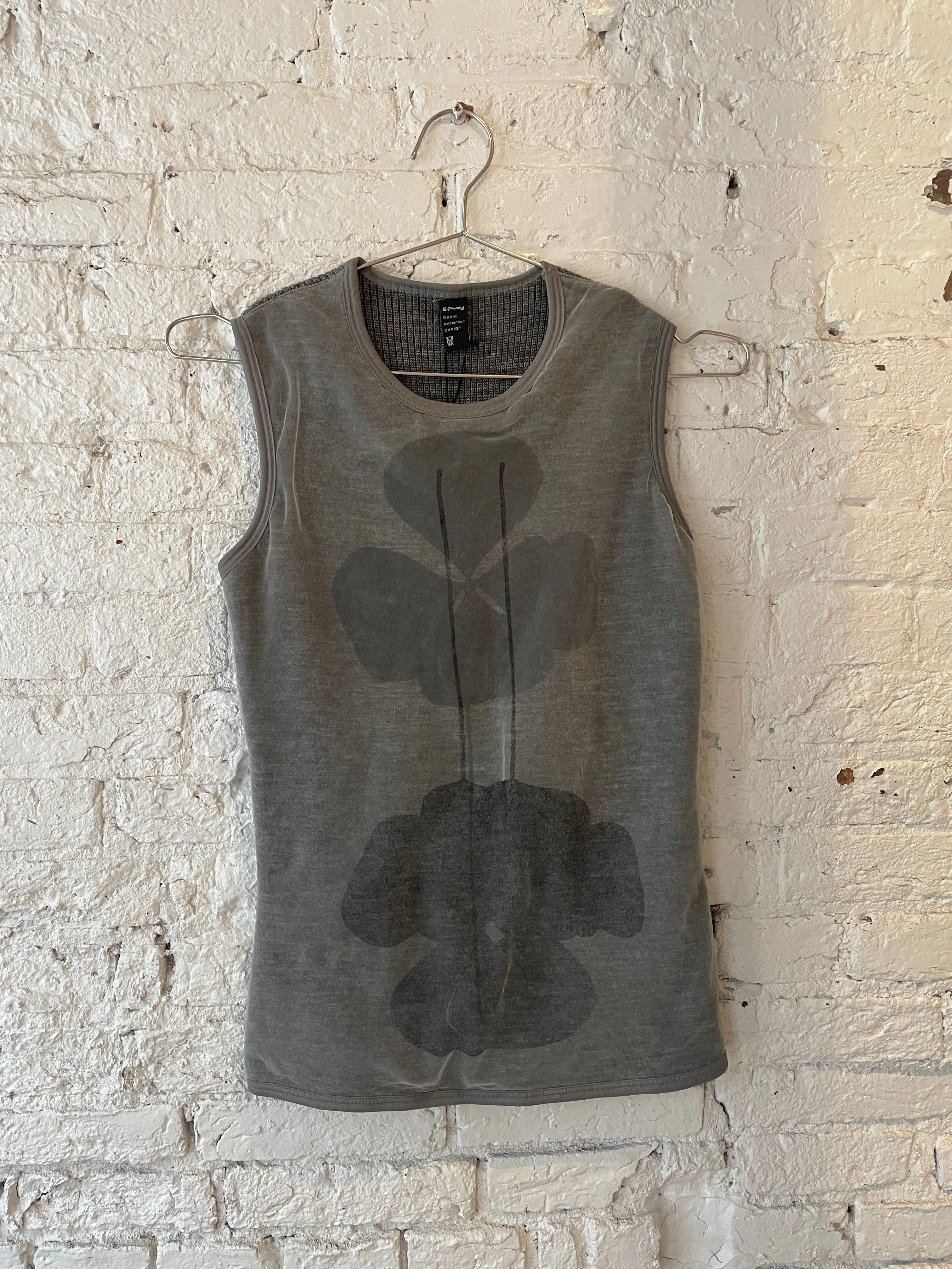 E-Play Knitted Vest With Chiffon Overlay