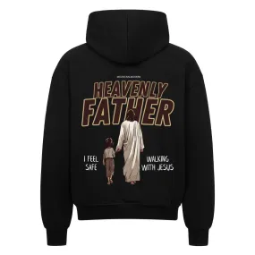 Heavenly Father Oversized Zipper Hoodie Front- und BackPrint
