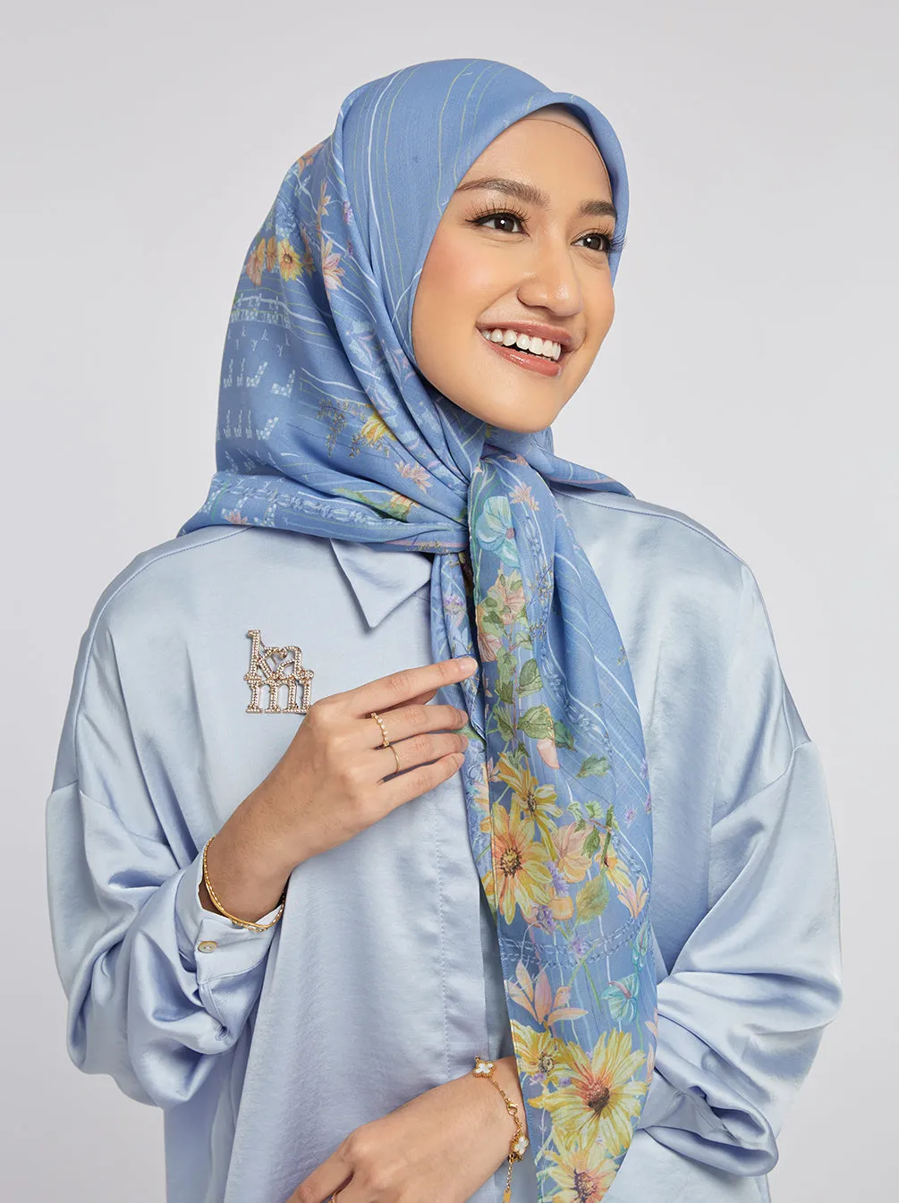 IMMAR SIGNATURE SCARF PRUSSIAN