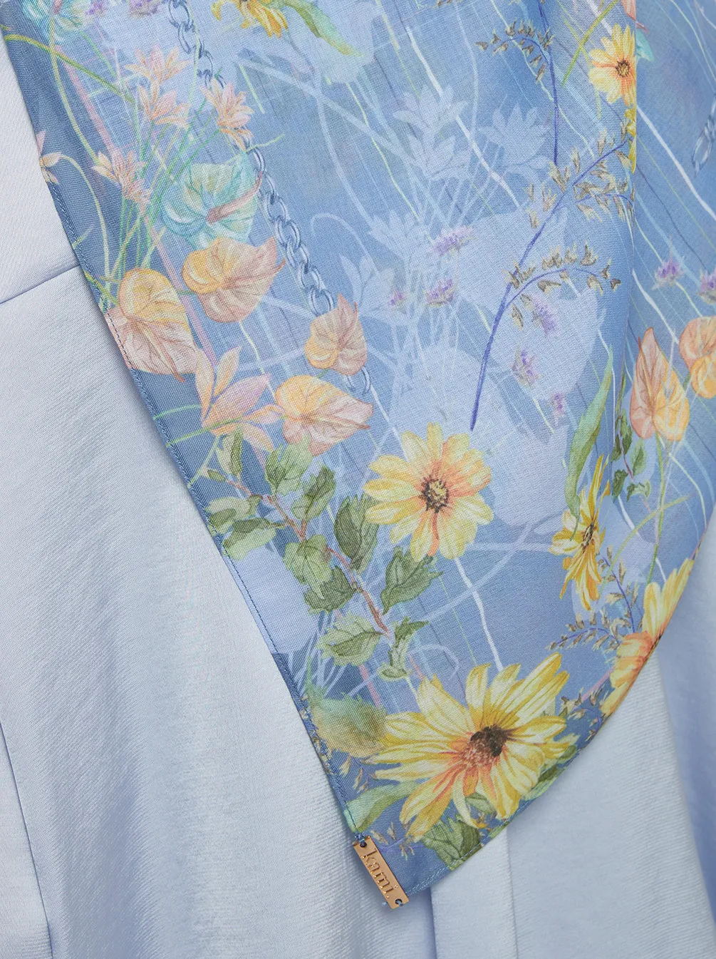 IMMAR SIGNATURE SCARF PRUSSIAN