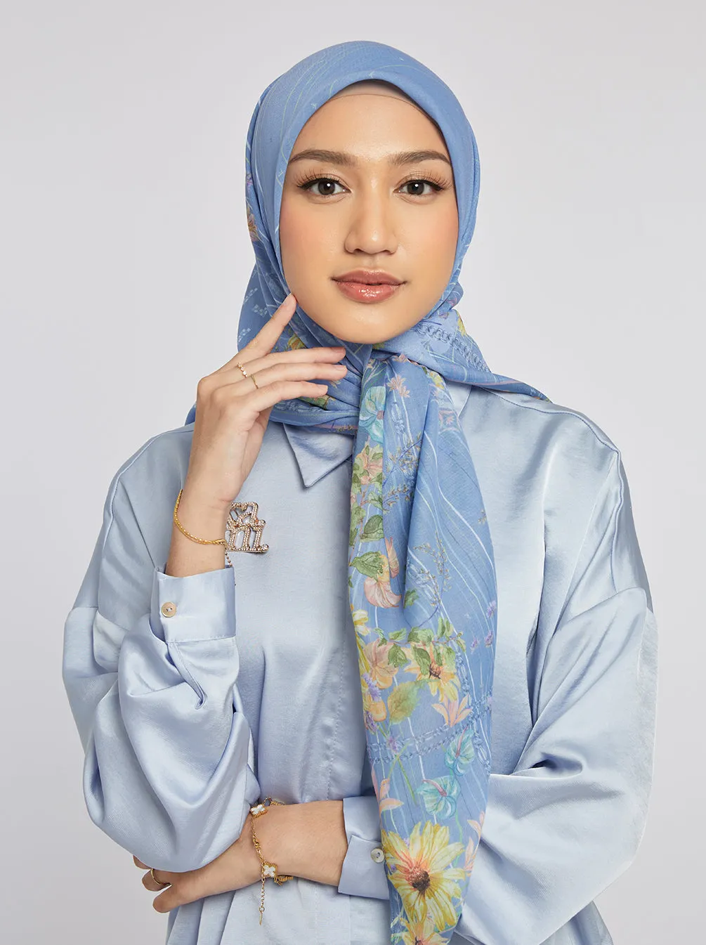 IMMAR SIGNATURE SCARF PRUSSIAN