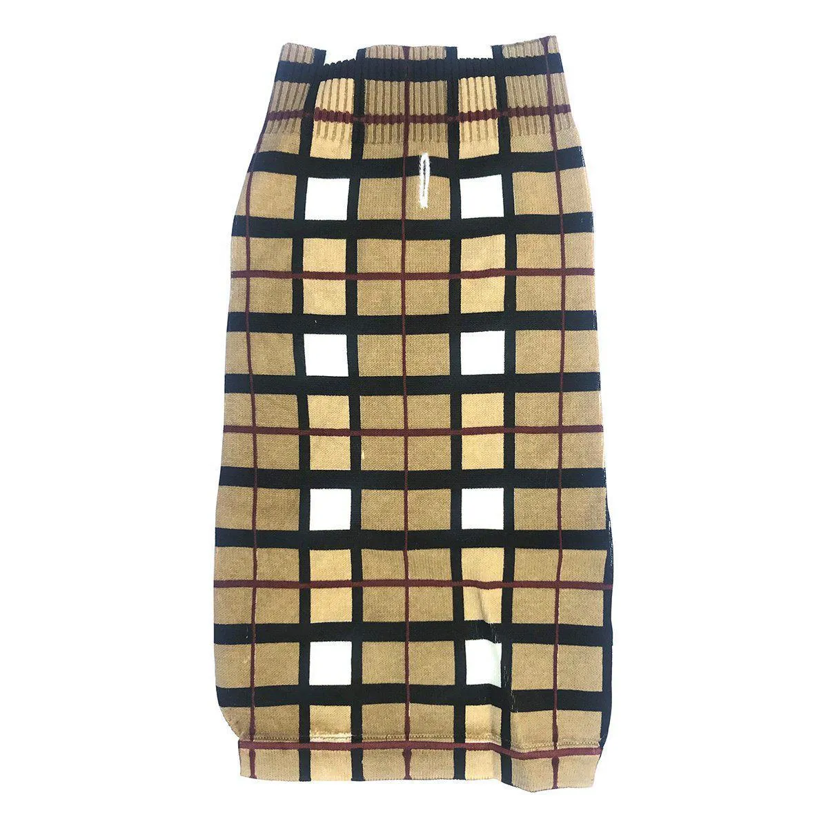 Kilpatrick Plaid Dog Sweater Tan