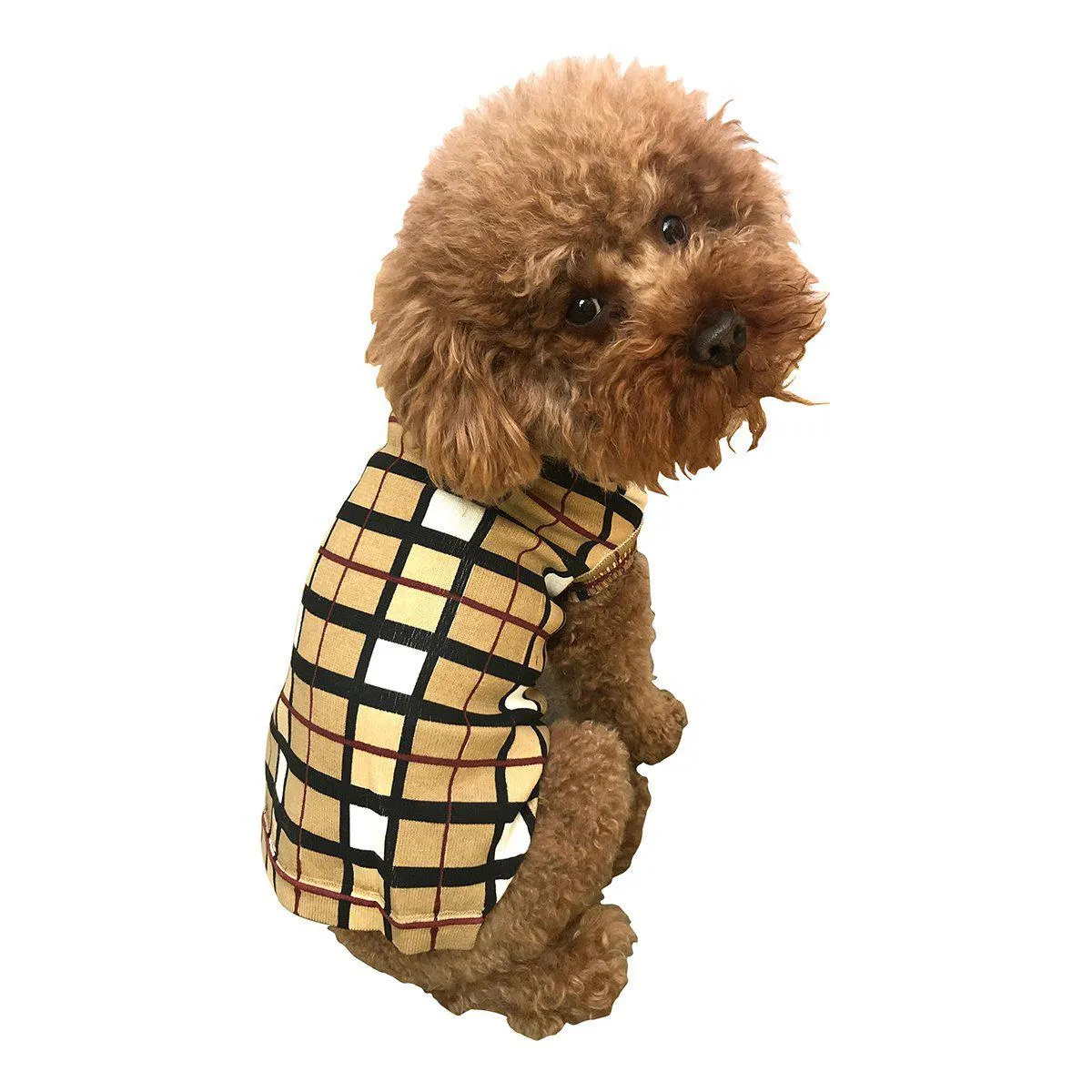 Kilpatrick Plaid Dog Sweater Tan