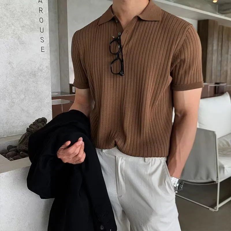 Lapel Polo Shirt Men's Fashion Brand Casual Summer