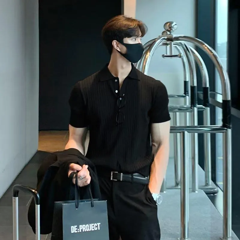 Lapel Polo Shirt Men's Fashion Brand Casual Summer