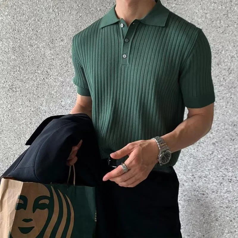 Lapel Polo Shirt Men's Fashion Brand Casual Summer