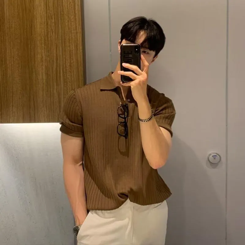 Lapel Polo Shirt Men's Fashion Brand Casual Summer