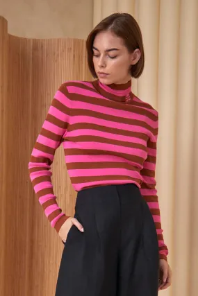 Lingle Turtleneck ~ Amber Stripe