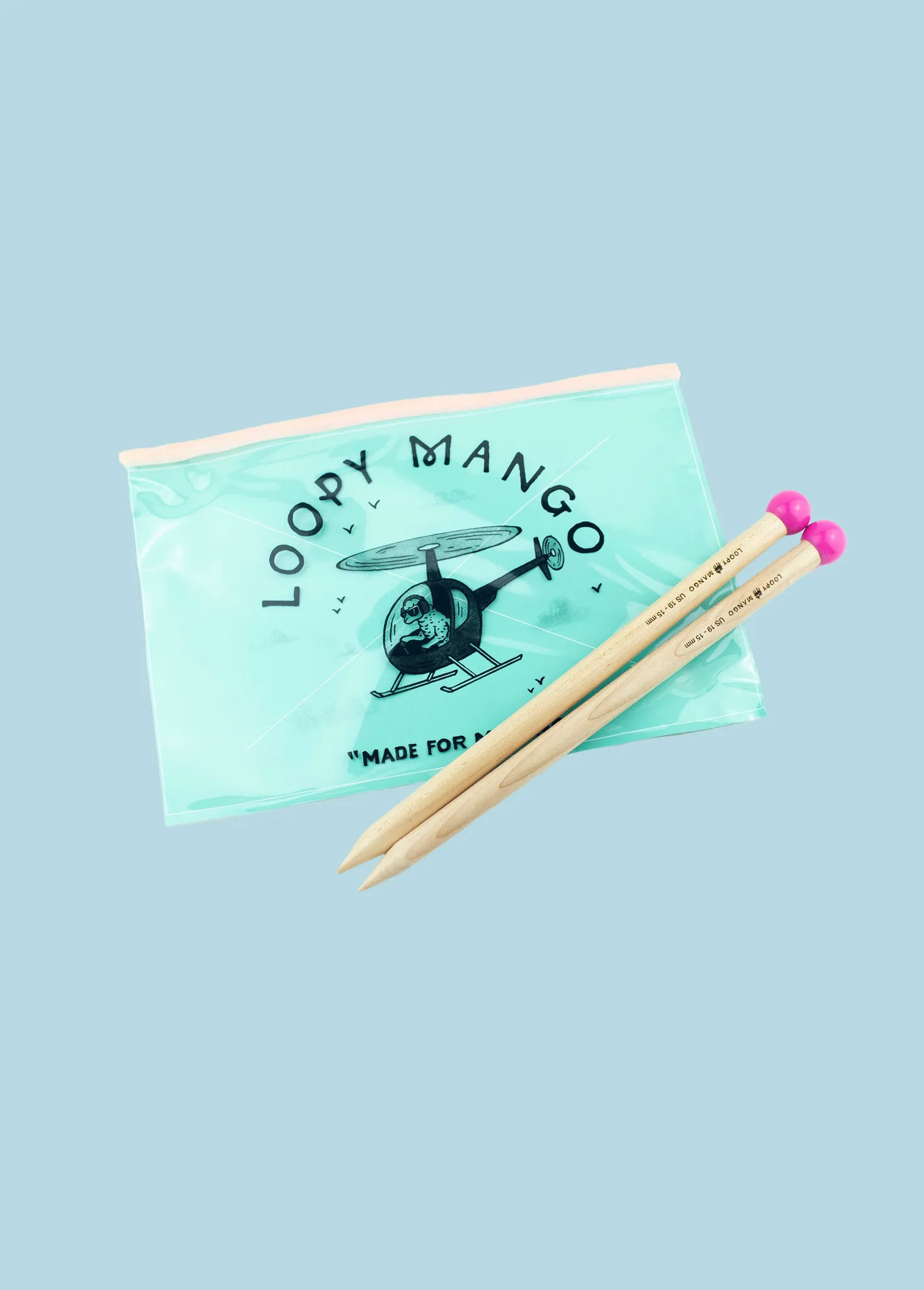 Maple Straight Knitting Needles Size US19 15 mm