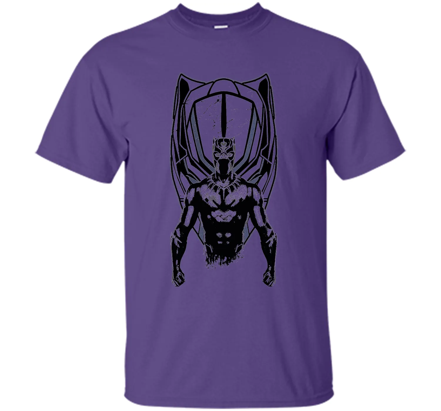 Marvel Black Panther Mask Black Graphic T-Shirt