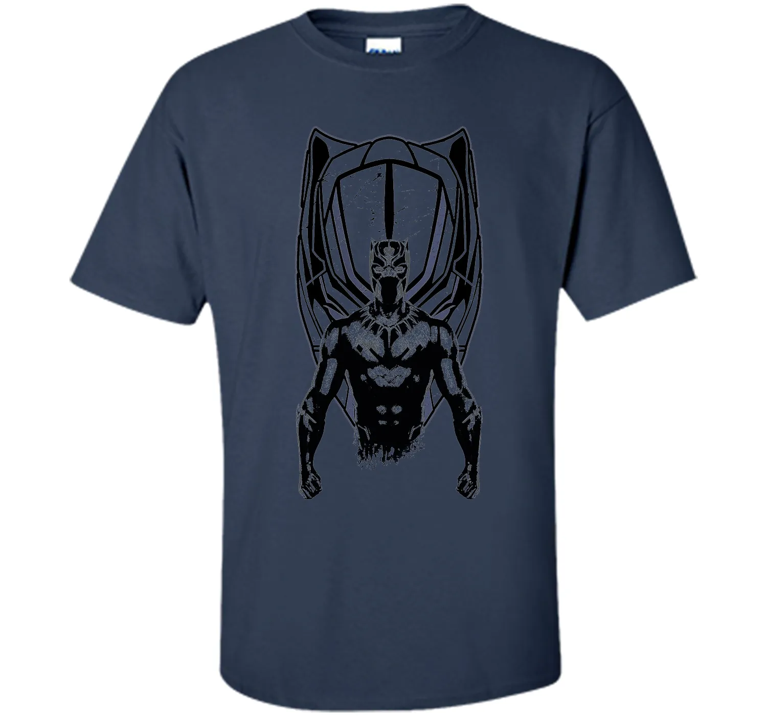 Marvel Black Panther Mask Black Graphic T-Shirt