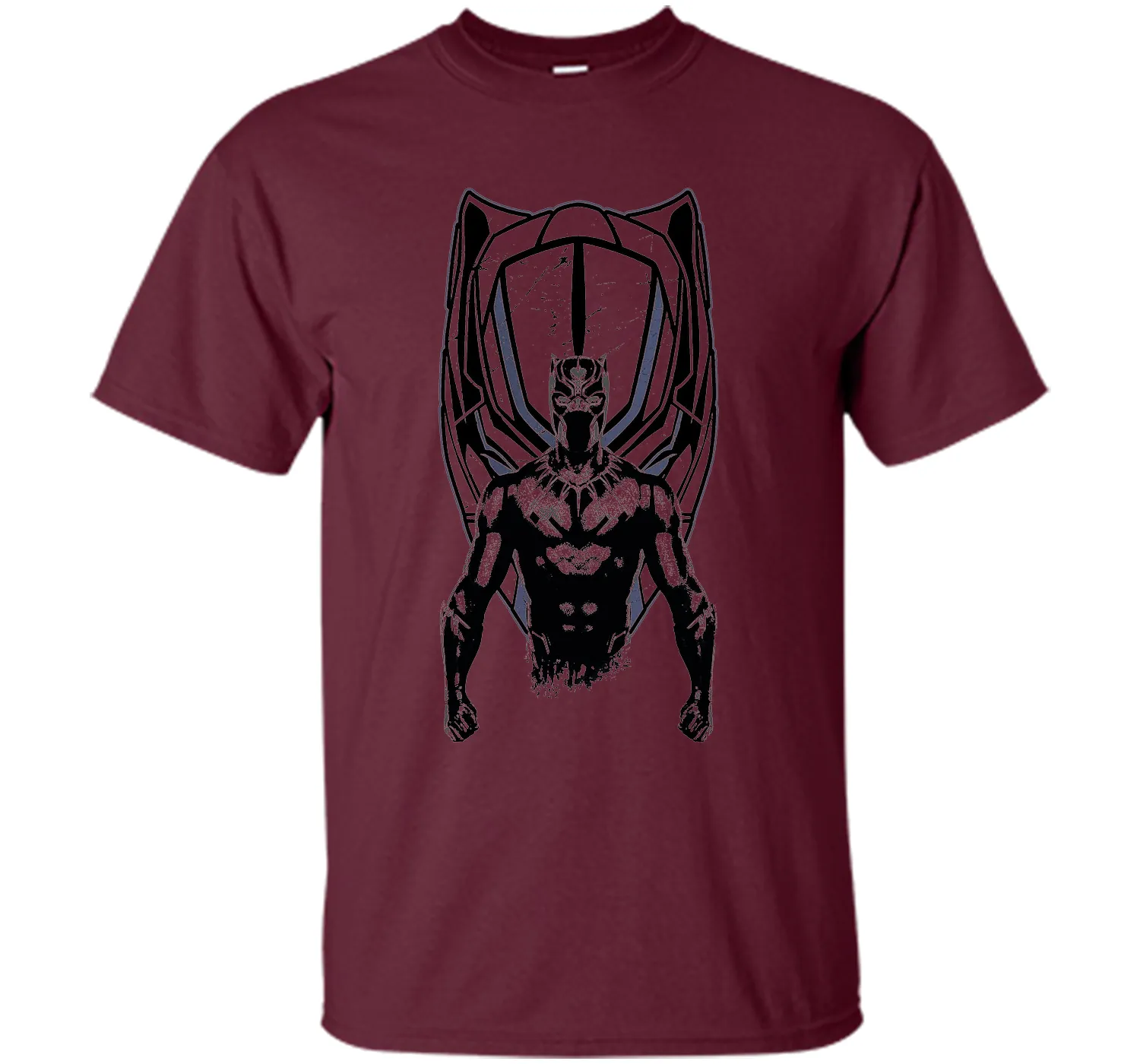 Marvel Black Panther Mask Black Graphic T-Shirt