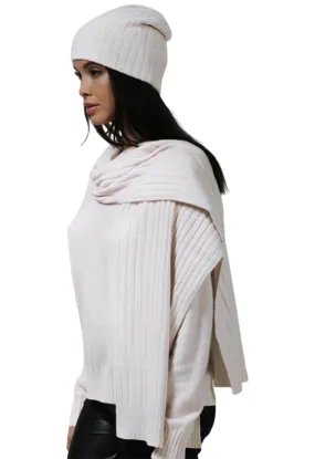 Minnie Rose Cashmere Ribbed Scarf