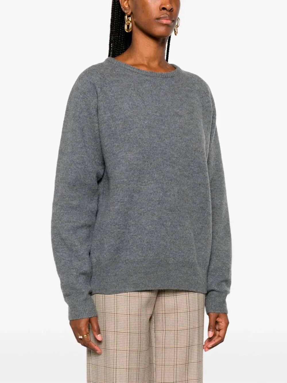 Mélange-knit jumper