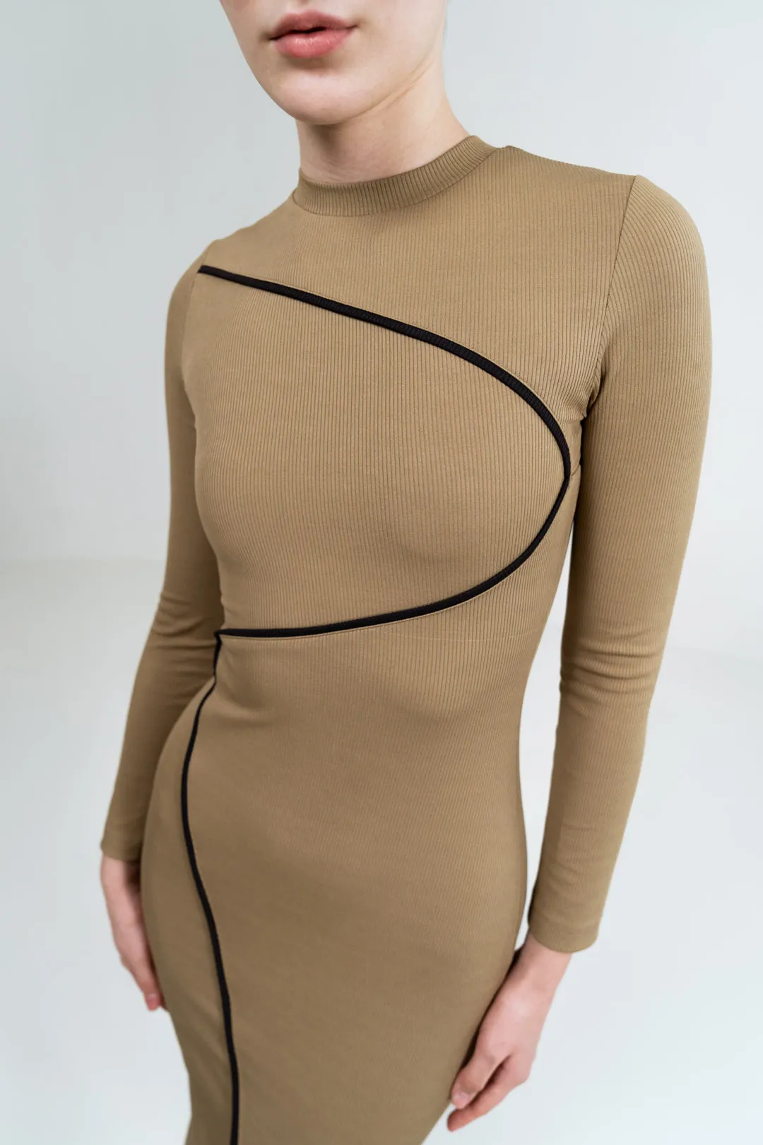 MOCHA MOUSSE BODYCON DRESS