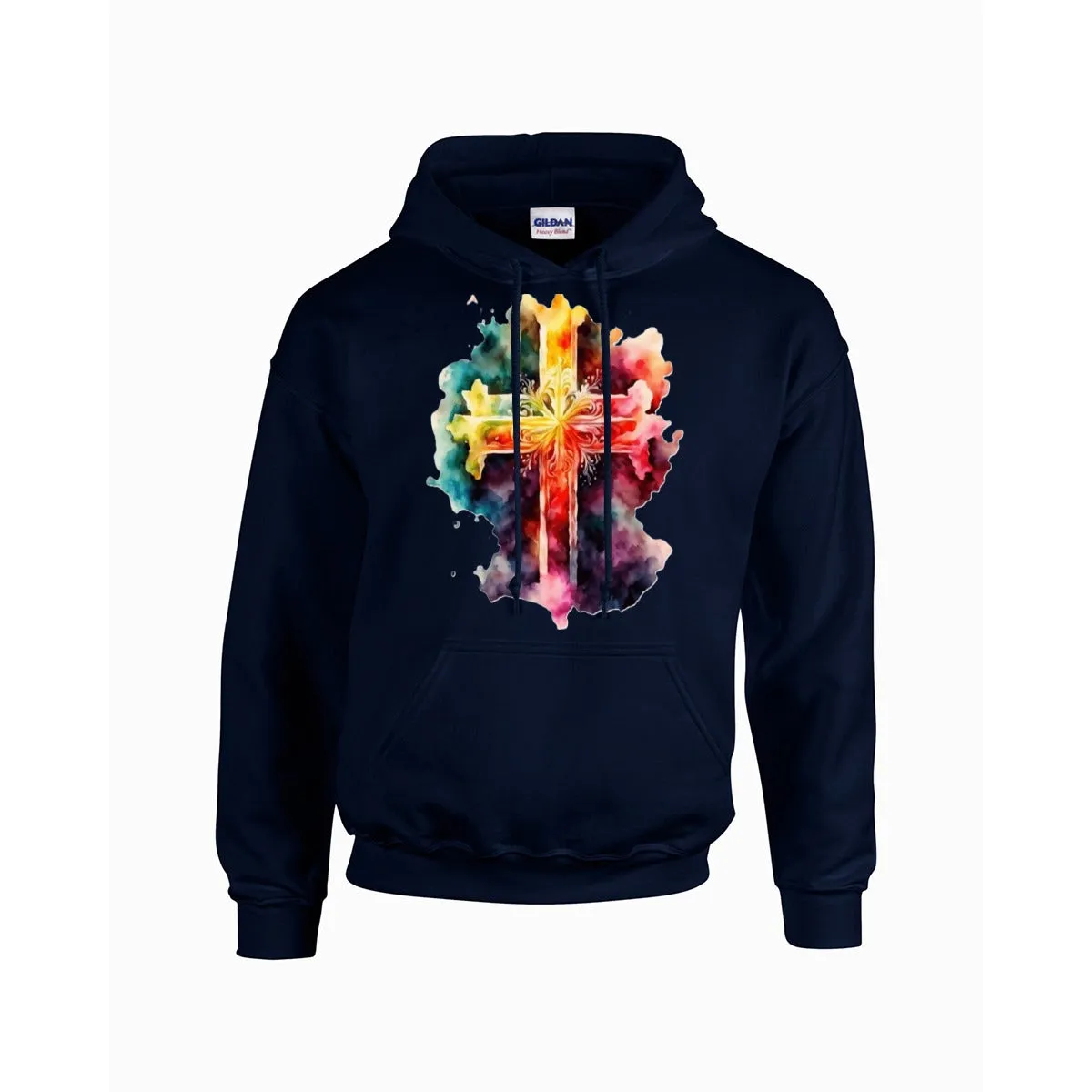 MULTI COLOR CROSS Hoodie For The USA |Gildan 18500
