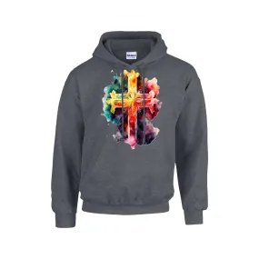 MULTI COLOR CROSS Hoodie For The USA |Gildan 18500