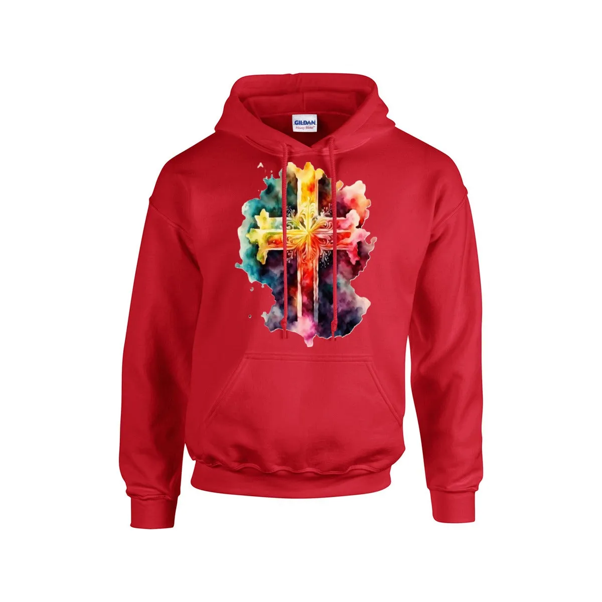 MULTI COLOR CROSS Hoodie For The USA |Gildan 18500