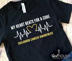 My Heart Beats for a cure, Childhood Cancer Awareness Shirt
