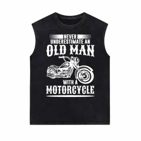 Never Underestimate An Old Man Motorcycle Vest Top