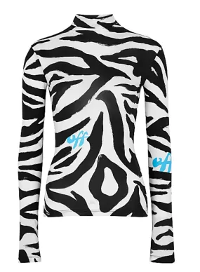 Off-White Zebra Turtleneck Long Sleeve