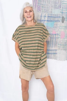 Palm Spring T. Hemp Stripes Deep Dye Clay