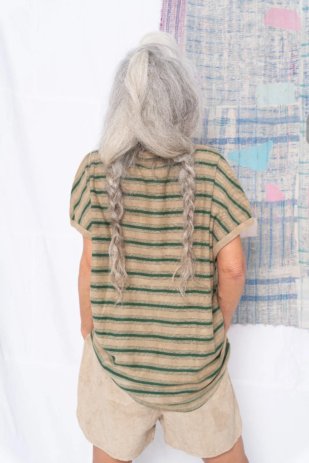 Palm Spring T. Hemp Stripes Deep Dye Clay