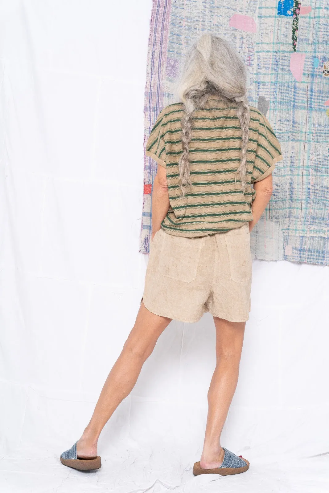 Palm Spring T. Hemp Stripes Deep Dye Clay