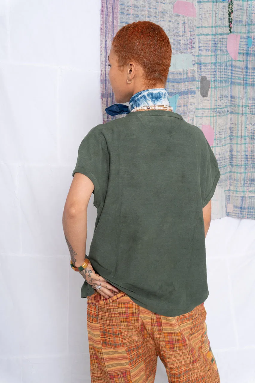 Palm Spring T. Organic/Recycled Cotton Deep Dye Olive Army